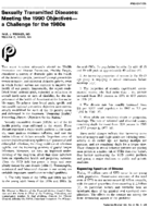 Sexually transmitted diseases meeting the 1990 objectivesa challenge for the 1980s