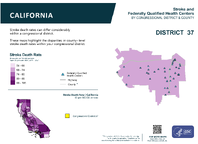 CA Congressional District 37 Stroke and Federally Qualified Health Centers Map 118th Congress