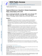 Regional Differences in Hepatitis CRelated Hospitalization Rates United States 20122019