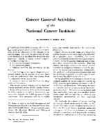 Cancer control activities of the National Cancer Institute