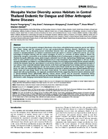 Mosquito Vector Diversity across Habitats in Central Thailand Endemic for Dengue and Other ArthropodBorne Diseases
