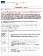 National Conversation on Public Health and Chemical Exposures Leadership Council