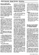 PROGRAMS PRACTICES PEOPLE