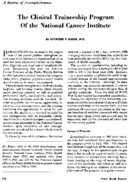 The clinical traineeship program of the National Cancer Institute