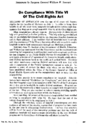 On compliance with Title VI of The Civil Rights Act