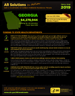 CDCs Investments to Combat Antibiotic Resistance Threats Georgia Fiscal Year 2019