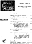 Public Health Rep v 75 no 12  table of contents