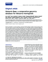 Neisseria Base a comparative genomics database for Neisseria meningitidis
