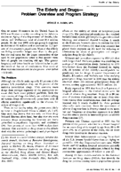 The Elderly And Drugs Problem Overview And Program Strategy