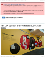 Story of CDC  the AIDS Epidemic in the United States 1981early 1990s