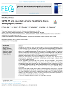 COVID19 and Essential Workers Healthcare Delays Among Organic Farmers