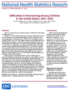 Difficulties in Functioning Among Children in the United States 20212023