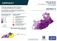 KY Congressional District 05 Stroke and Stroke Centers Map 119th Congress