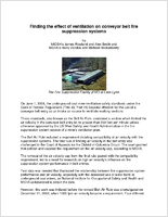Finding the effect of ventilation on conveyor belt fire suppression systems