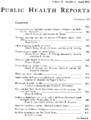 Public Health Report  v 70 no 4  table of contents