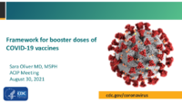 Framework for booster doses of COVID19 vaccines