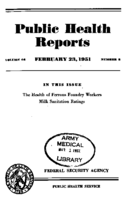 Public Health Reports  v 66 no 8  cover