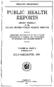 Public Health Reports  v 36 Part 2 numbers 2652 JulyDecember 1921  index