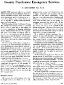 County psychiatric emergency services