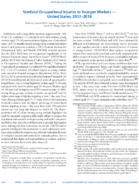 Nonfatal Occupational Injuries to Younger Workers  United States 20122018