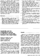 Availability and use of hepatitis B vaccine in laboratory and nursing schools in the United States