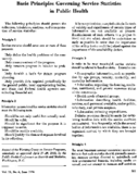 Basic principles governing service statistics in public health