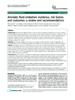 Amniotic fluid embolism incidence risk factors and outcomes a review and recommendations