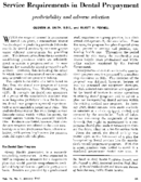 Service requirements in dental prepayment