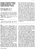 Sexually transmitted diseases and native Americans trends in reported gonorrhea and syphilis morbidity 198488