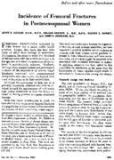 Incidence Of Femoral Fractures In Postmenopausal Women Before And After Water Fluoridation