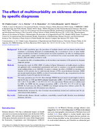 The effect of multimorbidity on sickness absence by specific diagnoses