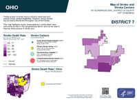 OH Congressional District 07 Stroke and Stroke Centers Map 119th Congress