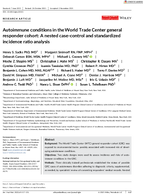 Autoimmune Conditions in the World Trade Center General Responder Cohort A Nested CaseControl and Standardized Incidence Ratio Analysis