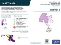 MD Congressional District 08 Stroke and Stroke Centers Map 119th Congress