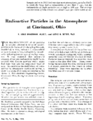 Radioactive particles in the atmosphere at Cincinnati Ohio