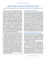 Update on Recommendations for Use of Herpes Zoster Vaccine