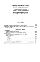 Public Health Reports  v 66 no 8  table of contents