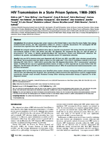 HIV Transmission in a State Prison System 19882005