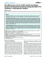The Effectiveness of US Public Health Surveillance Systems for Situational Awareness during the 2009 H1N1 Pandemic A Retrospective Analysis