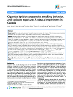 Cigarette ignition propensity smoking behavior and toxicant exposure A natural experiment in Canada