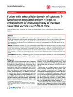Fusion with extracellular domain of cytotoxic Tlymphocyteassociatedantigen 4 leads to enhancement of immunogenicity of Hantaan virus DNA vaccines in C57BL6 mice