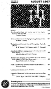 Public Health Reports  v 82 no 8 August 1967  table of contents