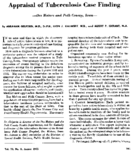 Appraisal of tuberculosis case finding