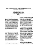 Failure Characteristics of Roof Falls at an Underground Stone Mine in Southwestern Pennsylvania