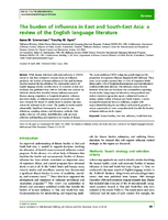 The burden of influenza in East and SouthEast Asia a review of the English language literature