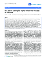 Risk based culling for highly infectious diseases of livestock