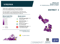 VA Congressional District 03 Stroke and Stroke Centers Map 118th Congress