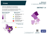 TX Congressional District 31 Stroke and Stroke Centers Map 118th Congress