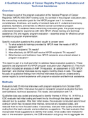 National Program of Cancer Registries A Qualitative Analysis of Cancer Registry Program Evaluation and Technical Assistance