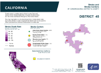 CA Congressional District 45 Stroke and Stroke Centers Map 118th Congress